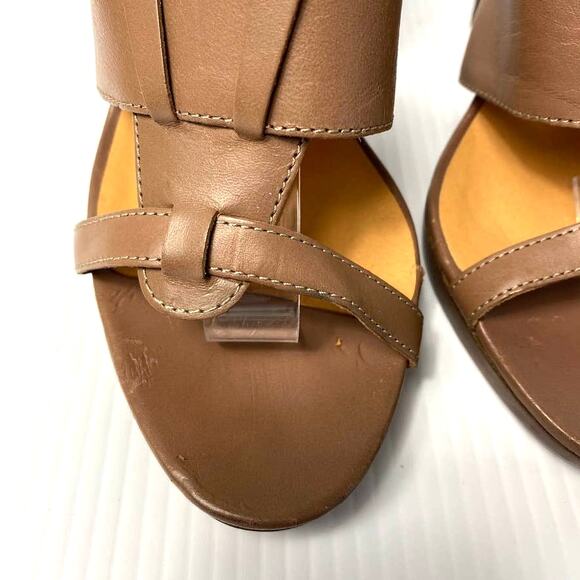 COPY - Women's J. Crew Menara High Heel Strappy Sandals Taupe Brown High Heels … - Picture 4 of 11